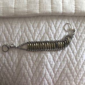 Fossil gold and silver bracelet